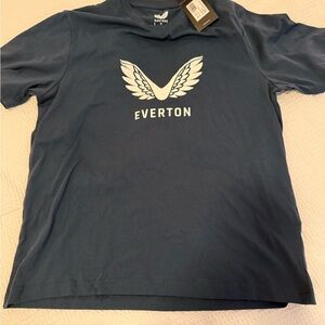 Everton Castore Coaches Presentation Logo T-Shirt - Navy